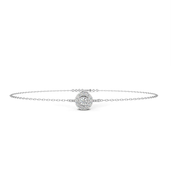 Radiant Halo Chain Bracelet