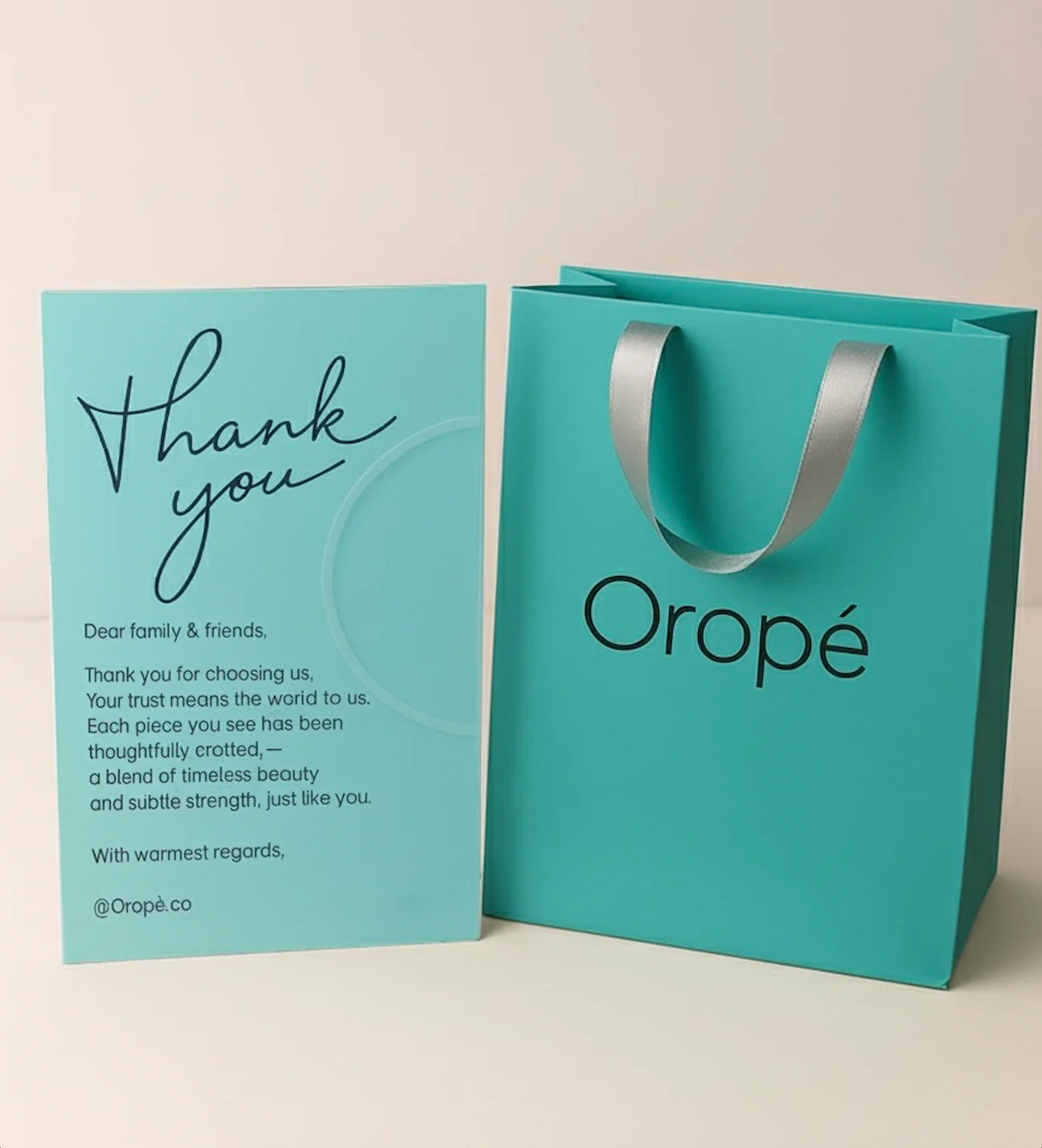 gift bag with thankyou card