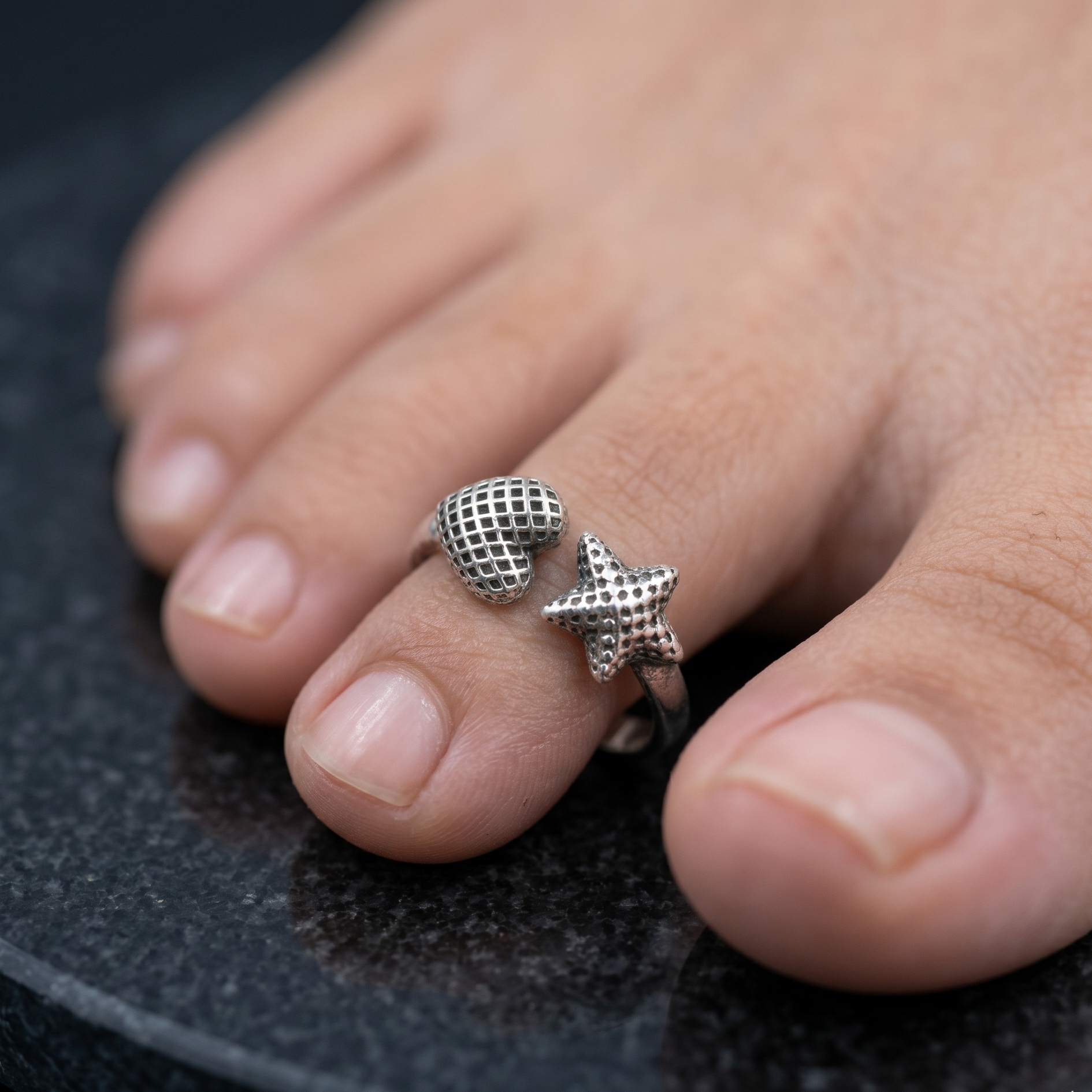 silver toe ring for women