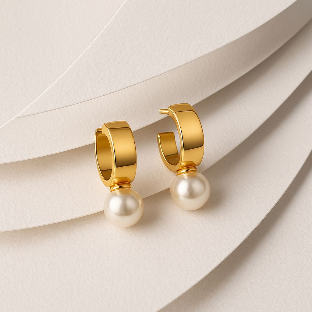 Orope’s Élégance Pearl Drop Earrings made with 925 Pure Sterling Silver