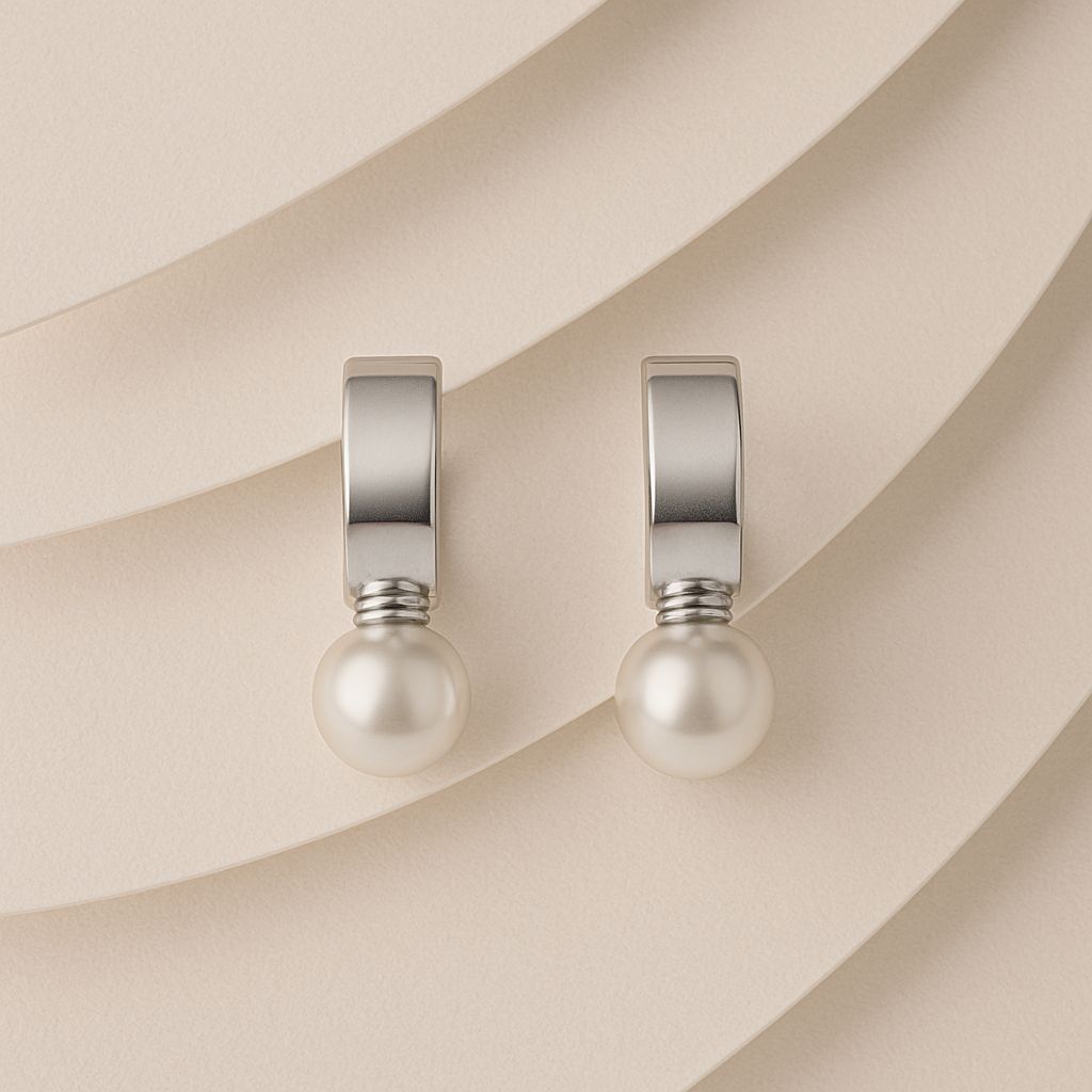 Orope’s Élégance Pearl Drop Earrings made with 925 Pure Sterling Silver