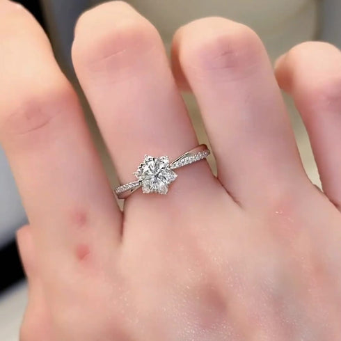 Hallmarked Silver Sparkle Of Love Ring