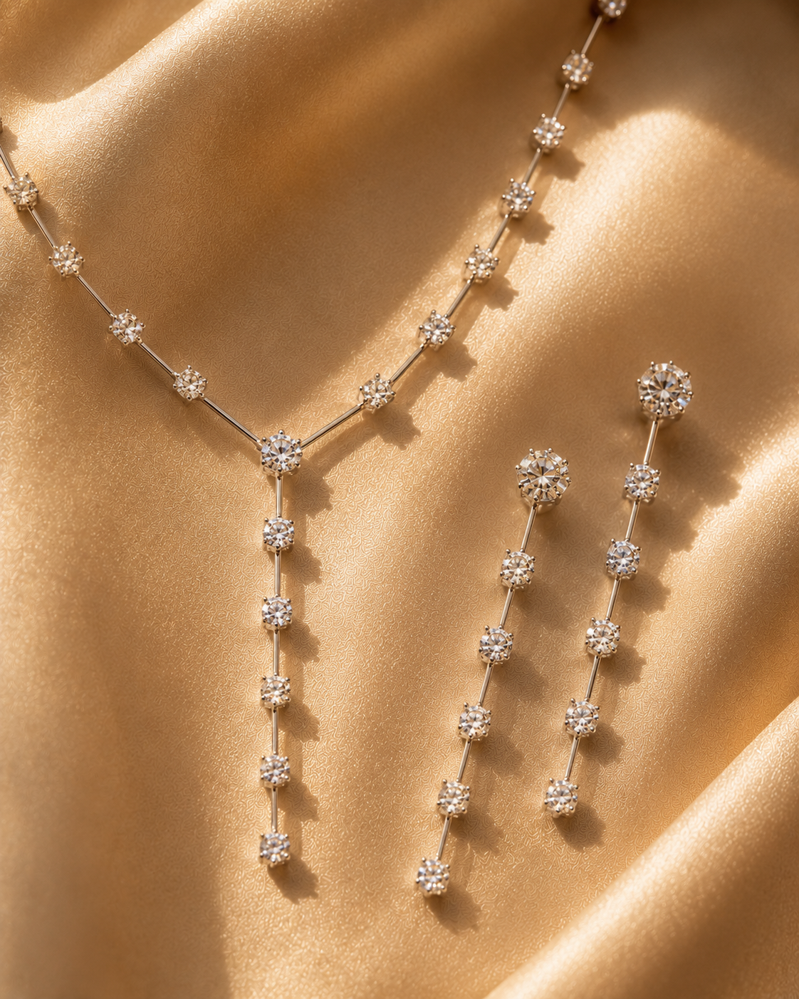 Minimalist Crystal Necklace Set