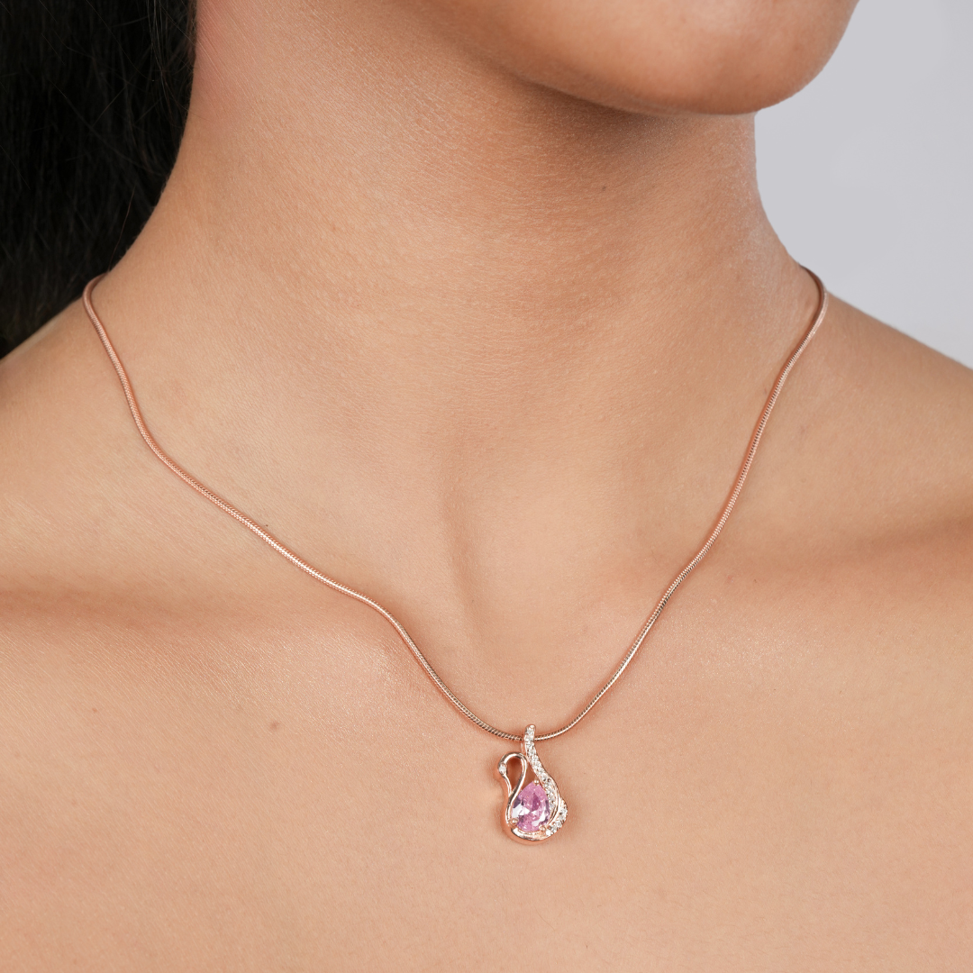 Orope's Swan Pendant Necklace 925 Pure Sterling Silver