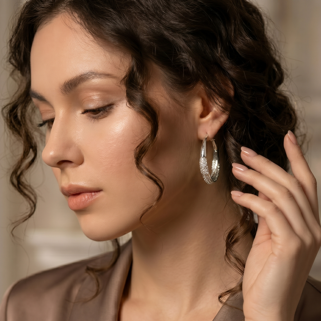 minimal hoop earrings