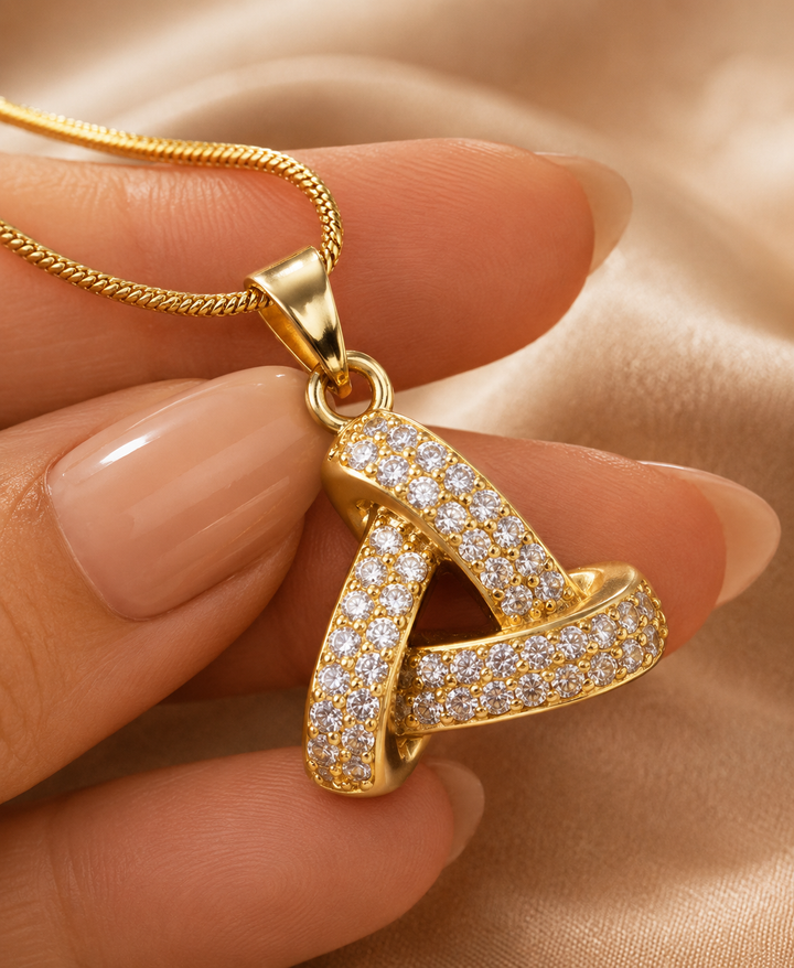 demi fine crystal charm necklace