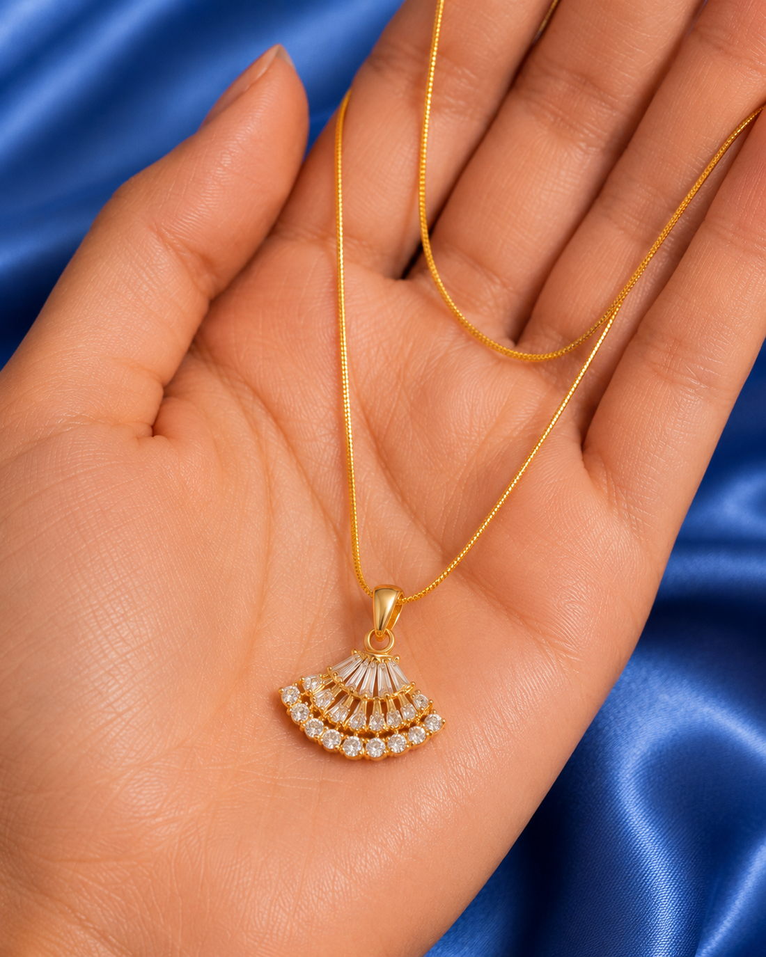 demi fine shell crystal necklace for women