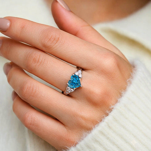 Orope's Azure Promise 925 Hallmarked Pure Silver Ring