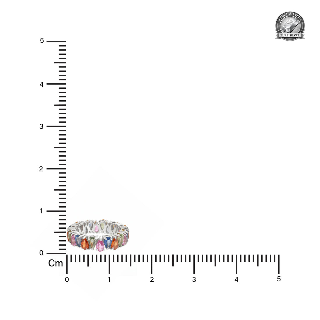 Orope's Colorburst Rainbow 925 Pure Sterling Silver ring