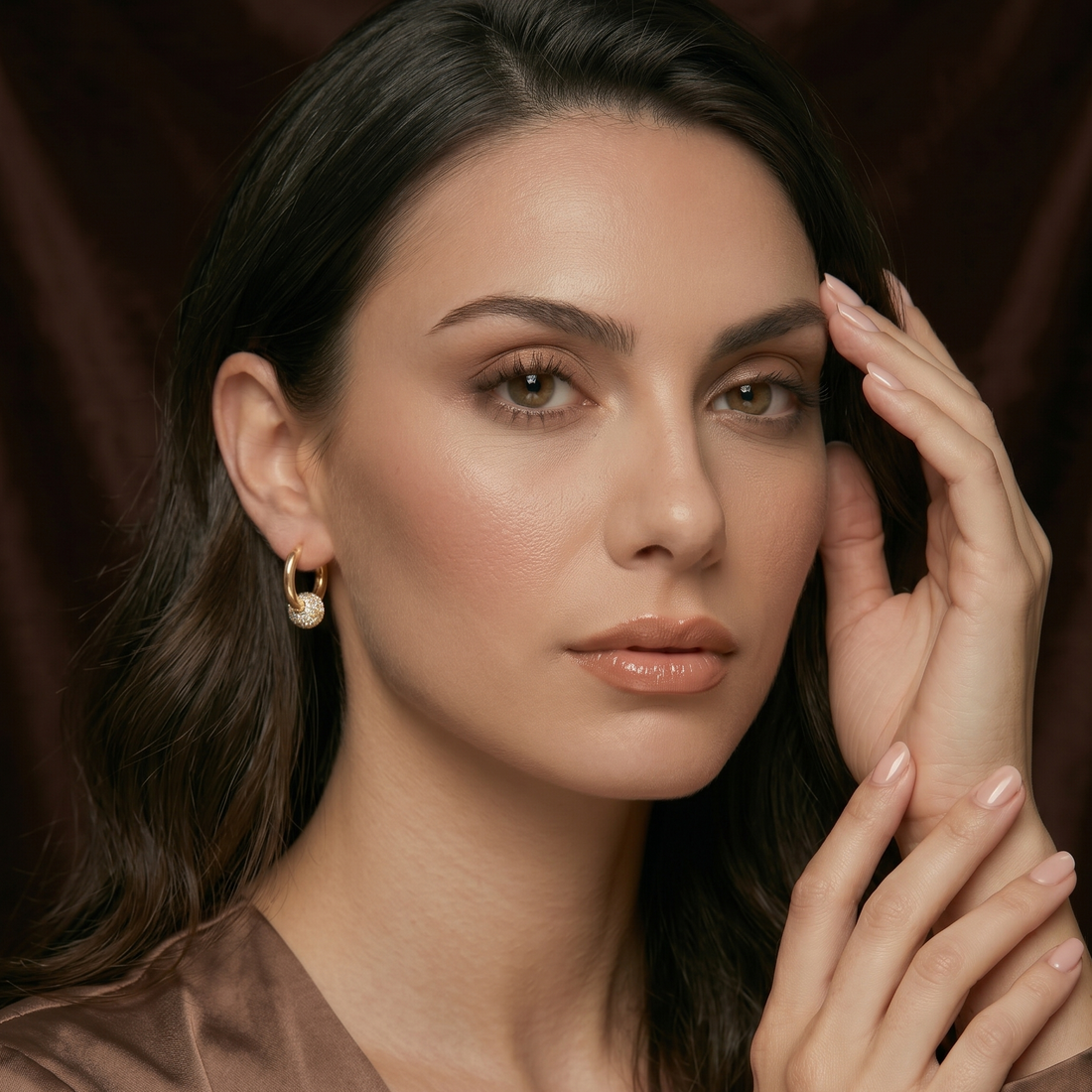 gold plated hoop earrings