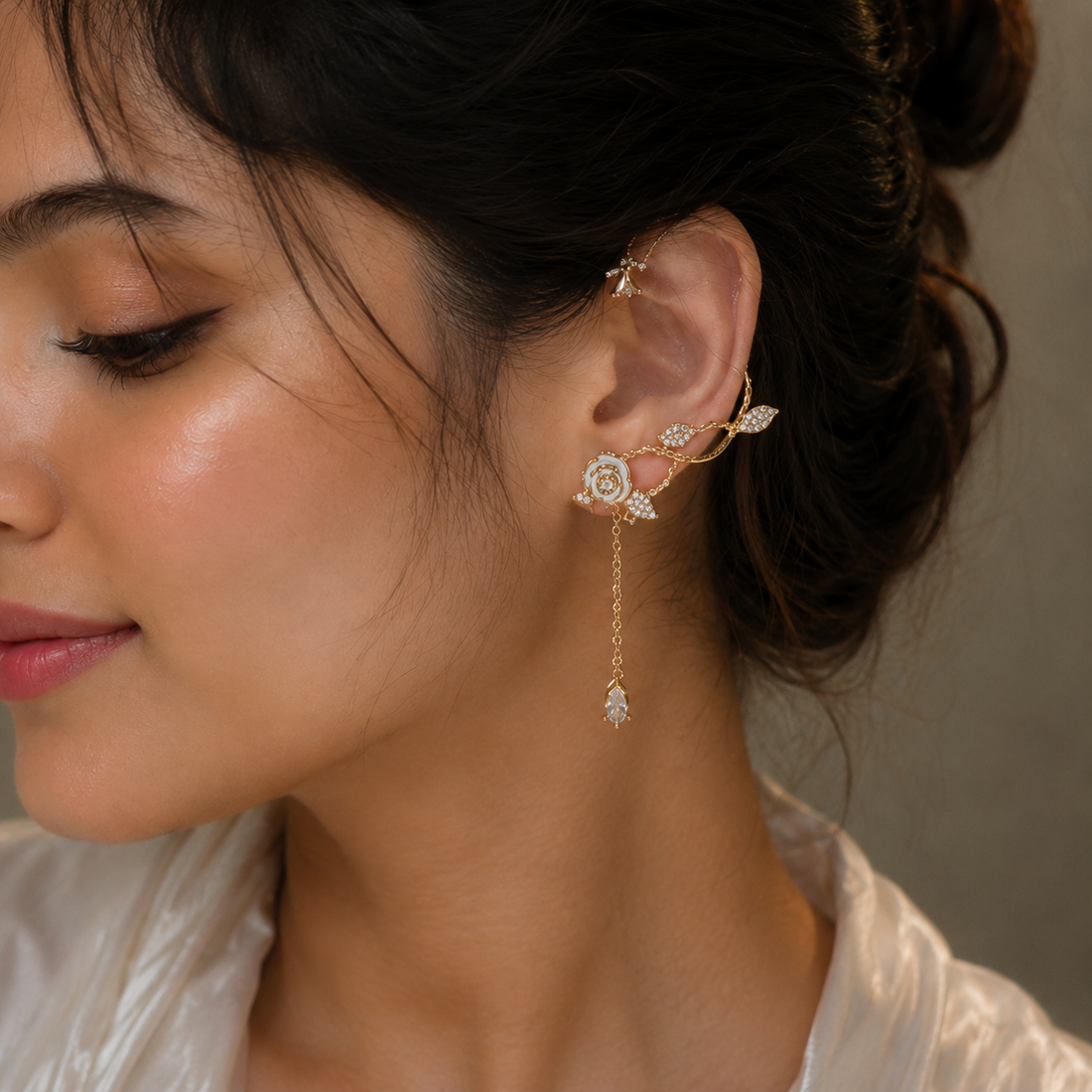 chain drop ear cuff