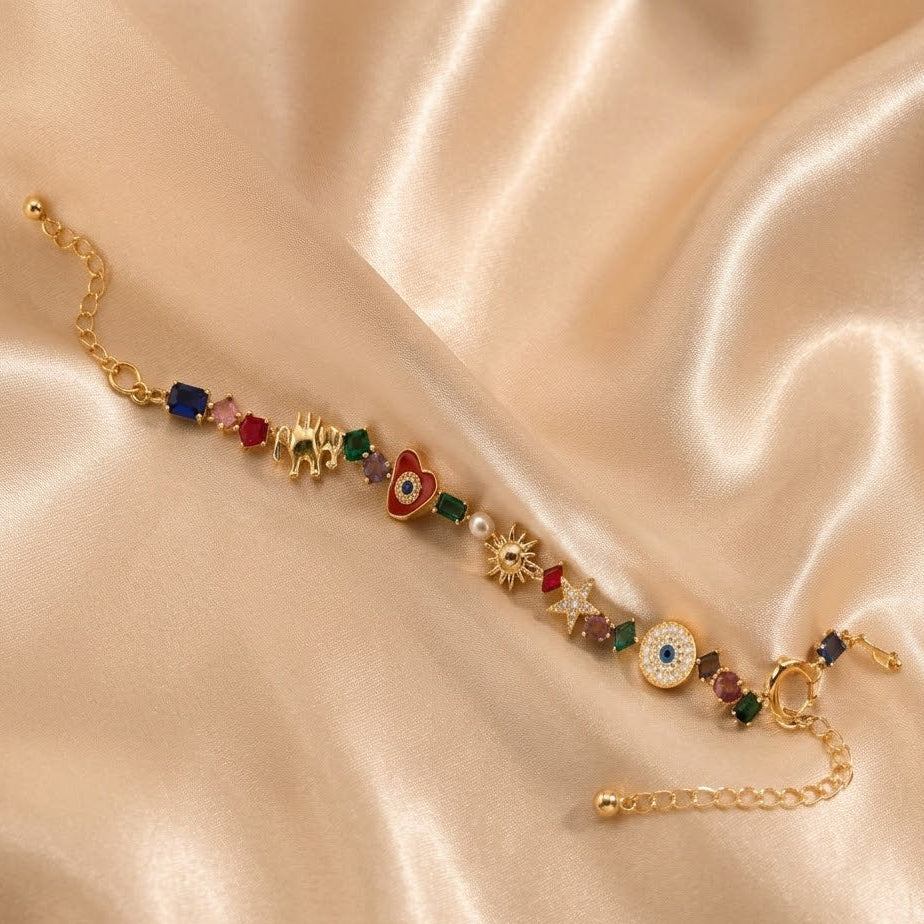 colorful charm bracelet