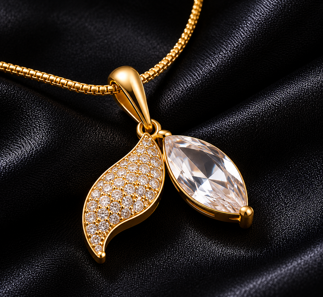 lightweight crystal pendant necklace