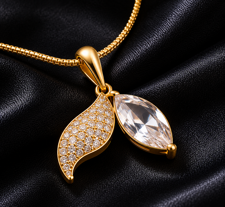 lightweight crystal pendant necklace