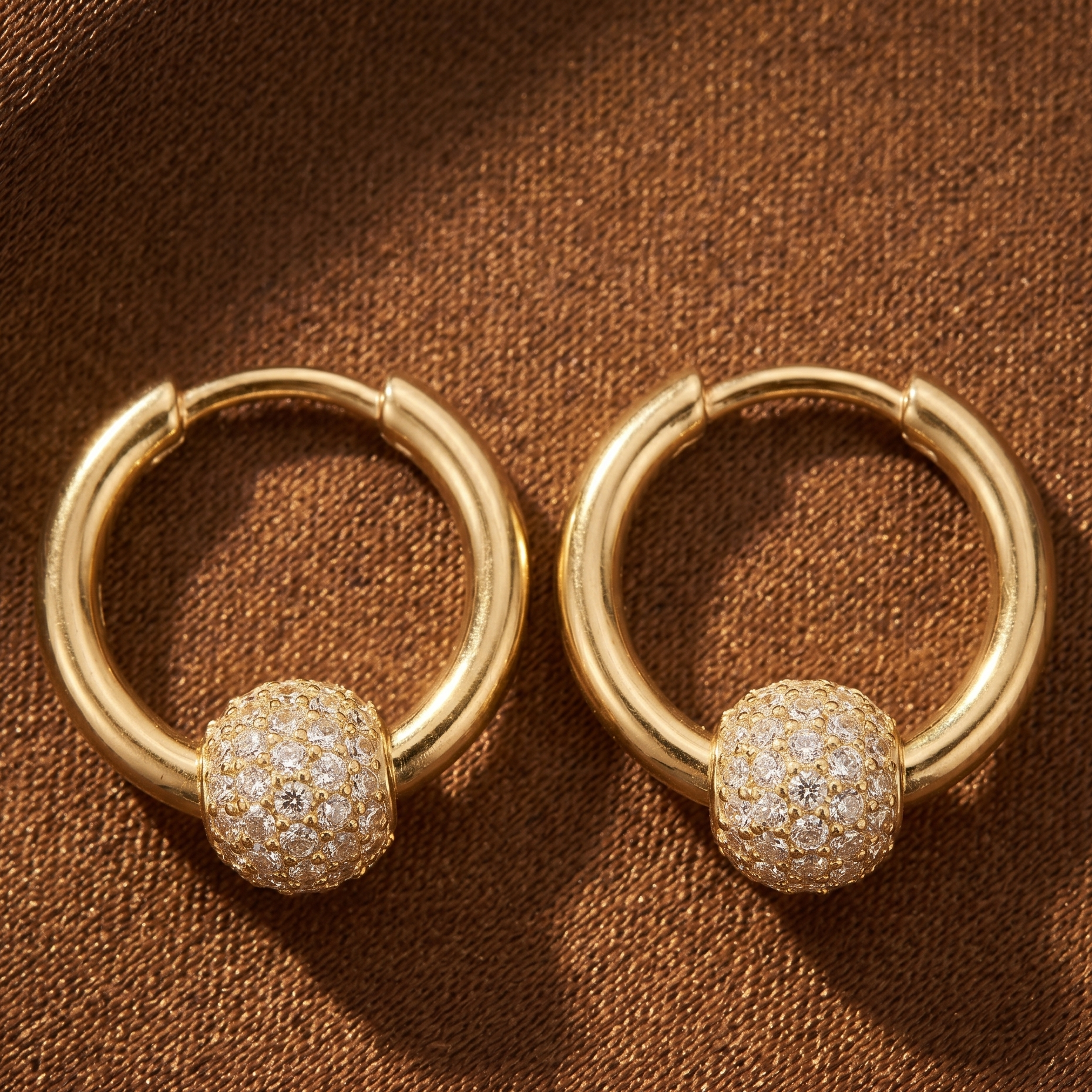 crystal ball earrings
