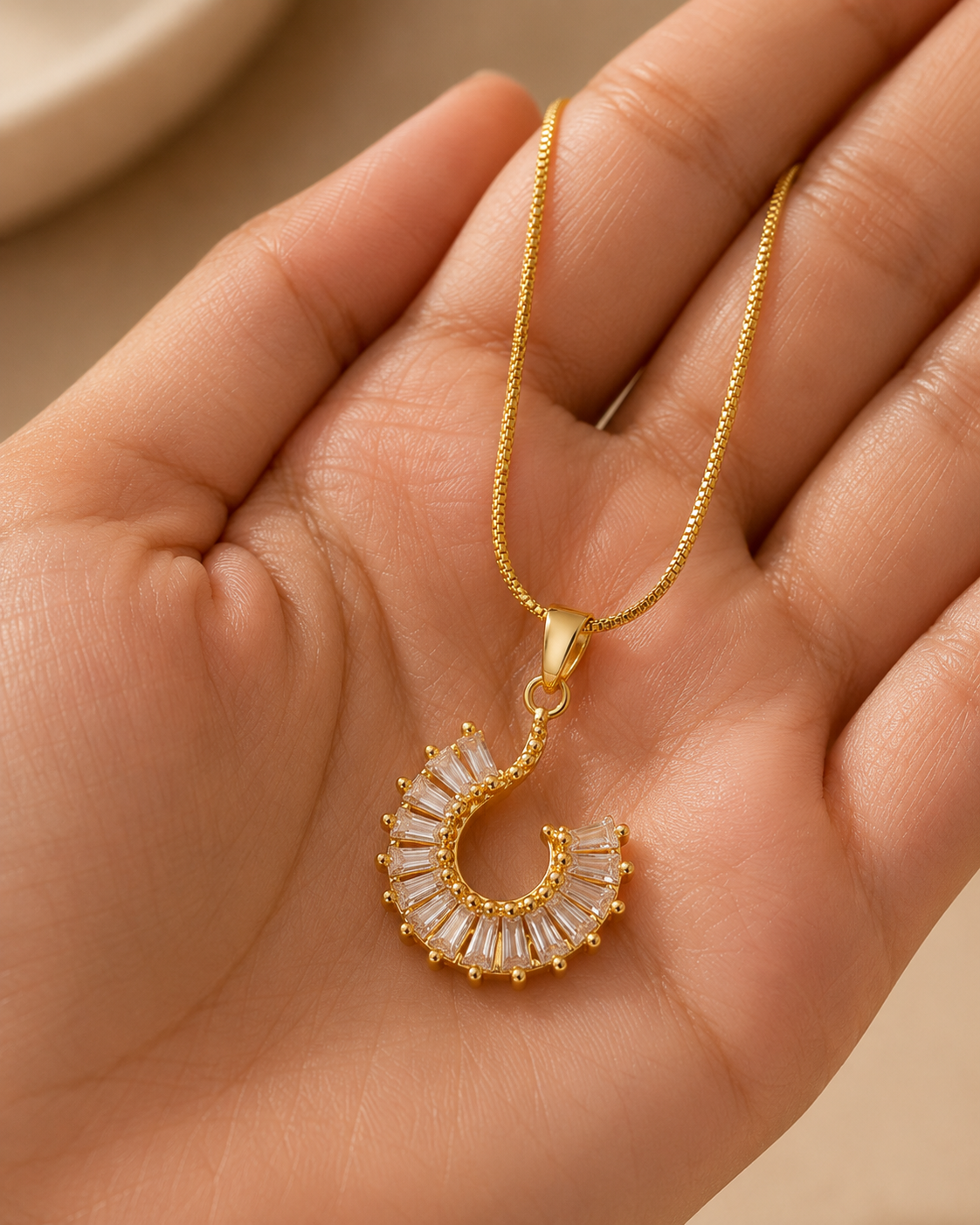 demi fine spiral crystal necklace for women