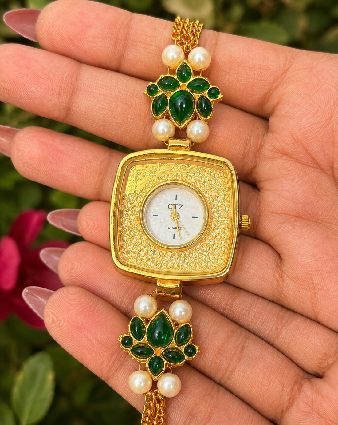 pearl tassel watch women