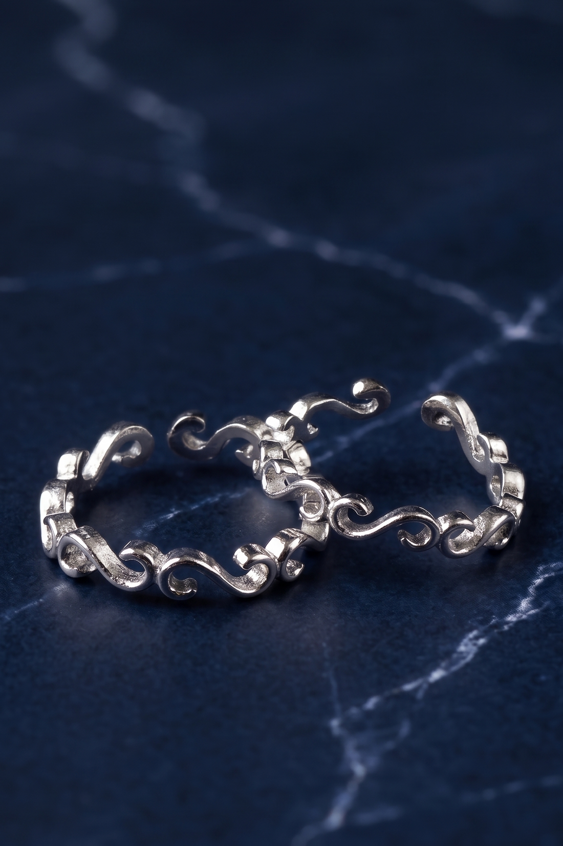 toe rings pure silver