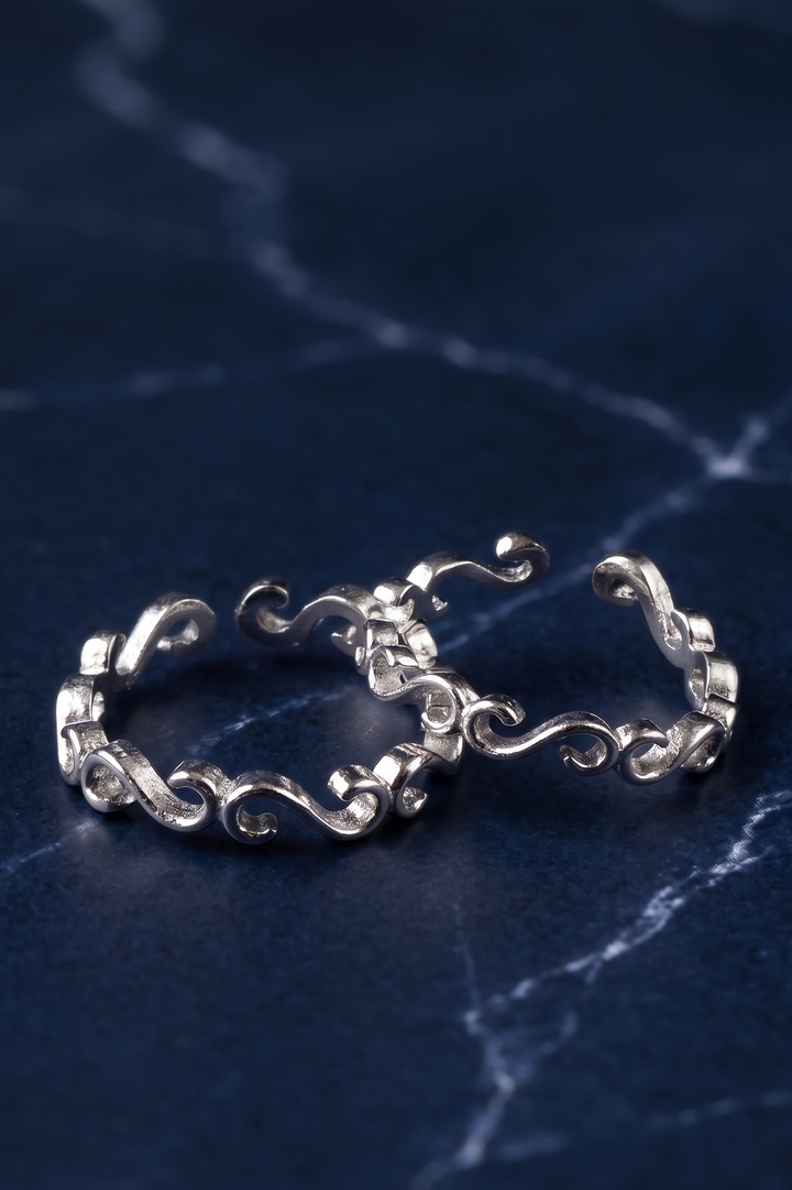 toe rings pure silver