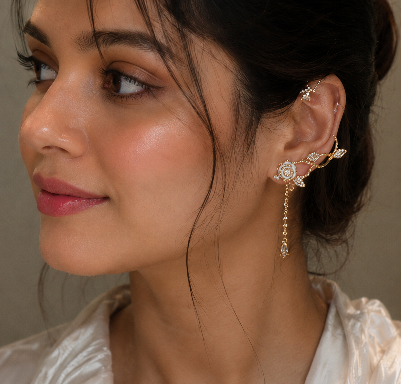 crystal chain earring women