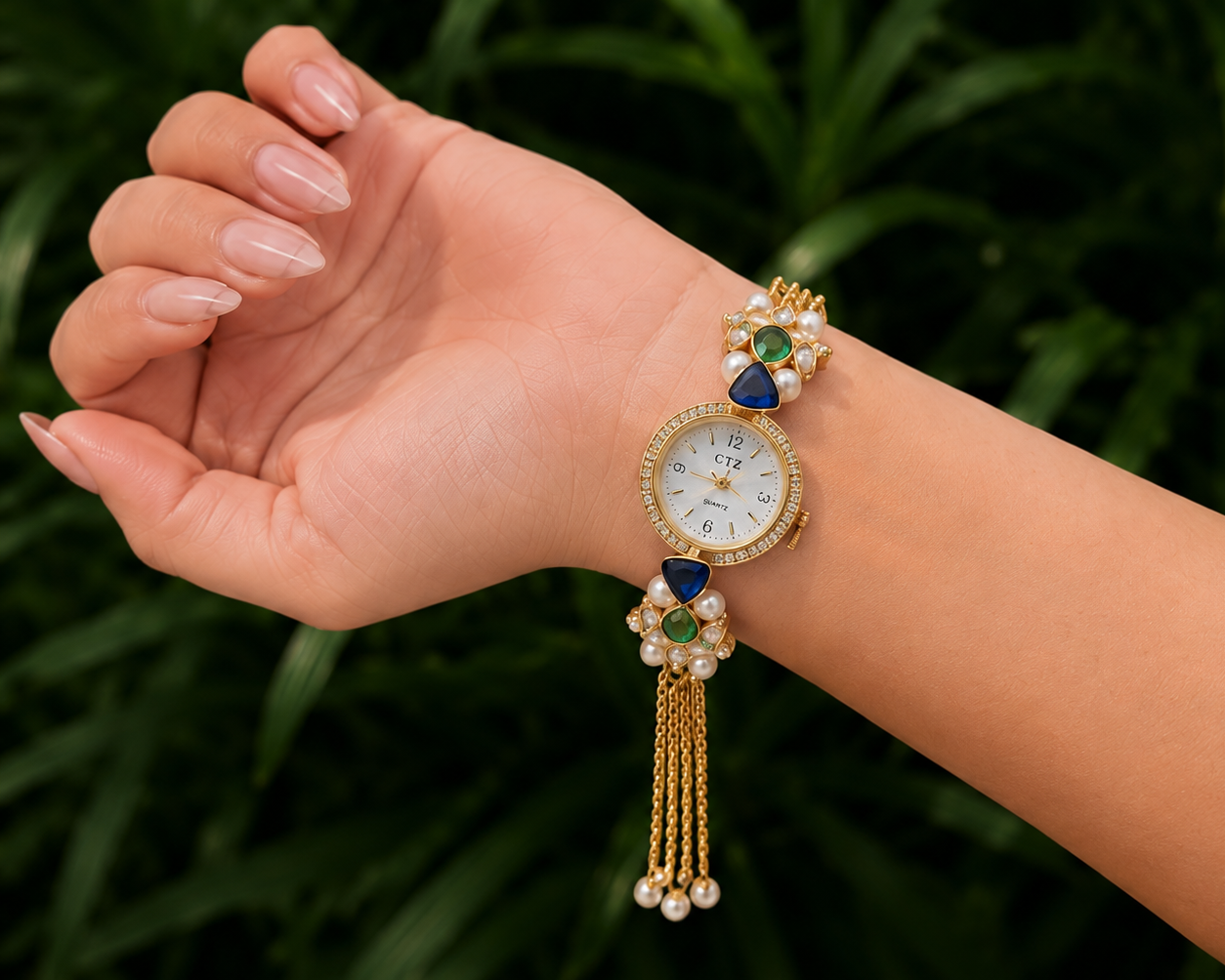 crystal dial watch women