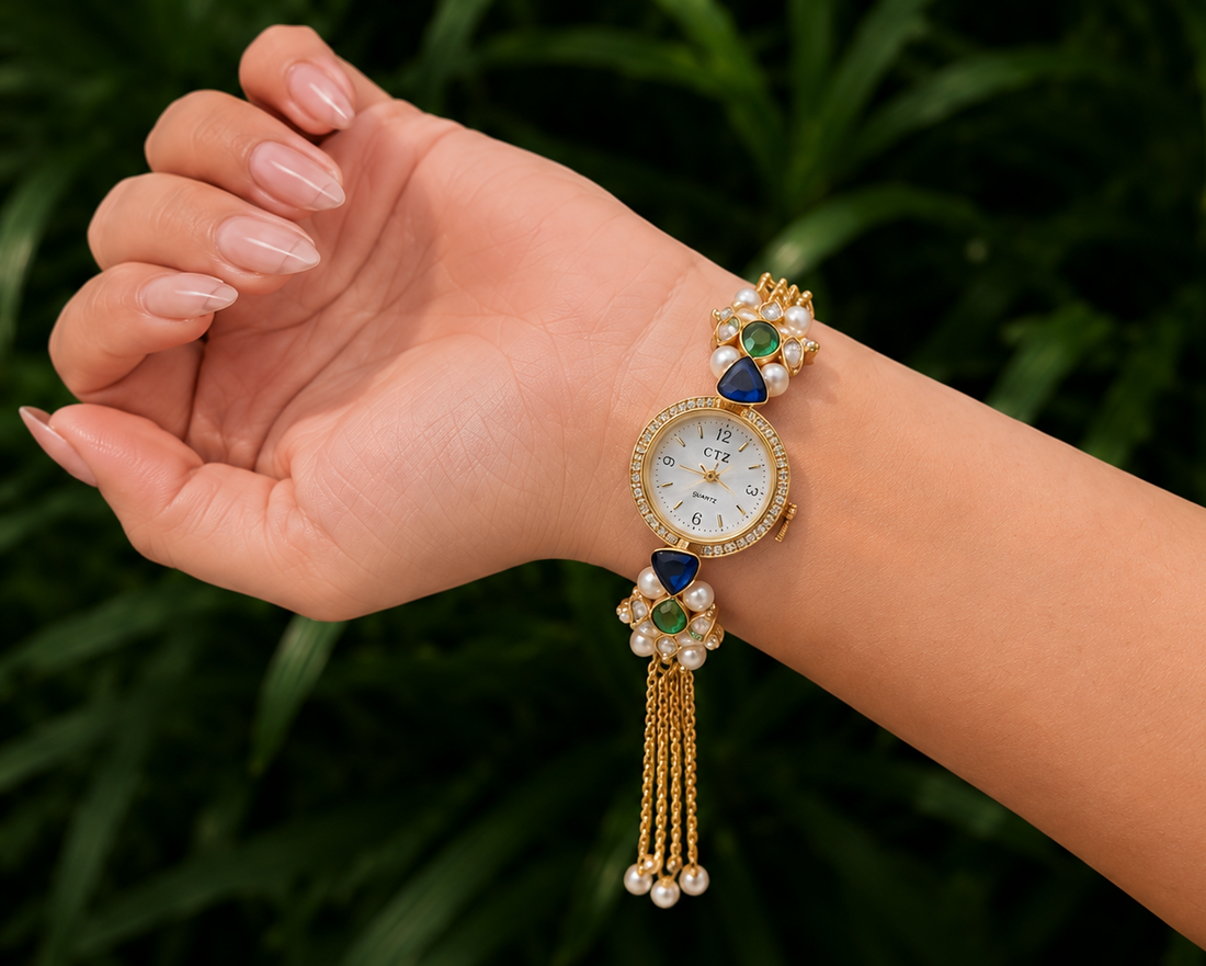crystal dial watch women