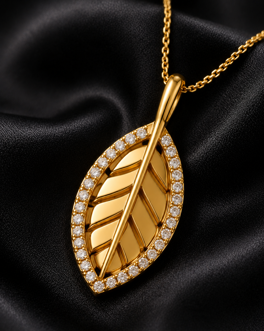 demi fine leaf necklace