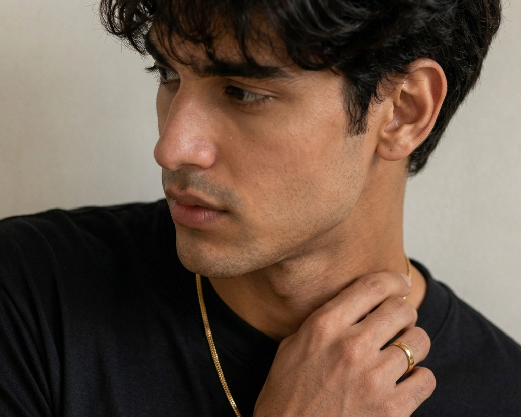 22k gold plated chain men