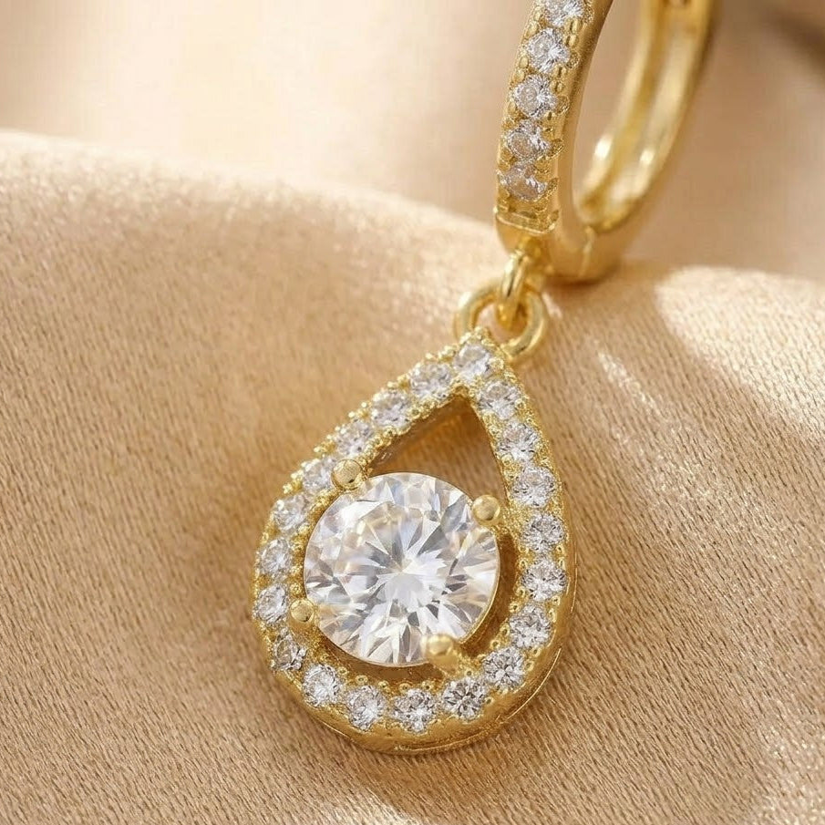 tiny hoop drop earrings women