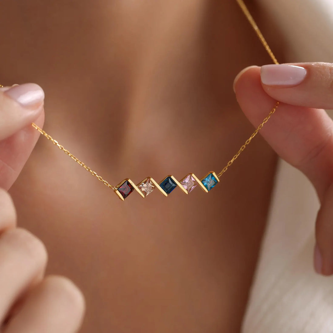 Orope's Prism Bar Necklace Made with 925 Pure Sterling Silver