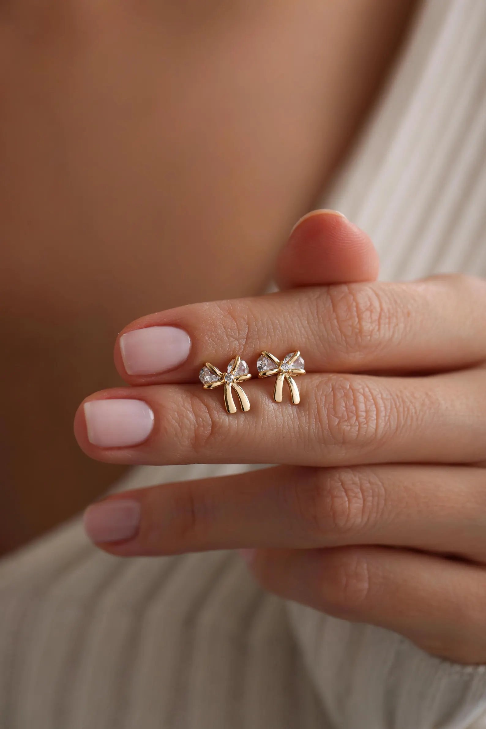 Orope’s Sparkling Bow Earrings made with 925 Pure Sterling Silver