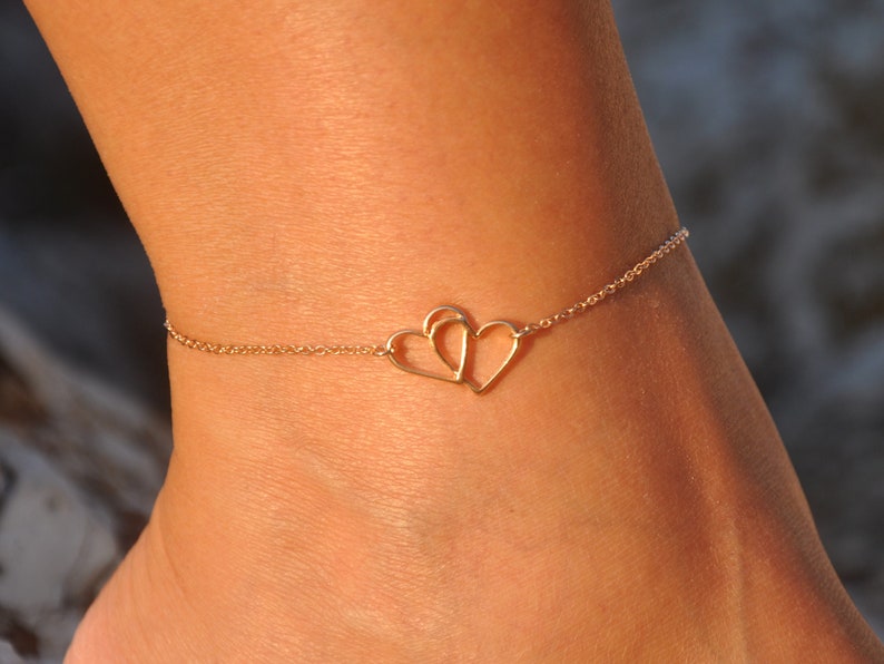 Orope’s Double Heart Anklet made with 925 Pure Sterling Silver