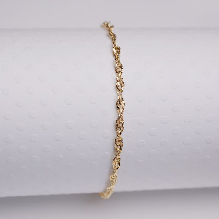 Orope’s Heart Twisted Anklet made with 925 Pure Sterling Silver