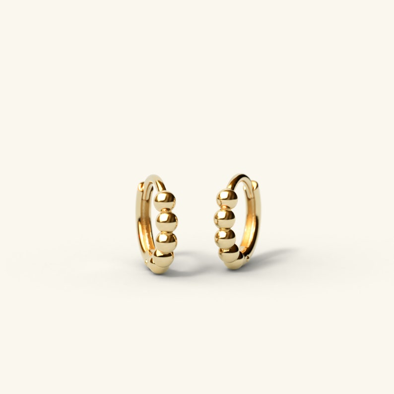 Orope's Beaded Hoop Earrings made with 925 Pure Sterling Silver