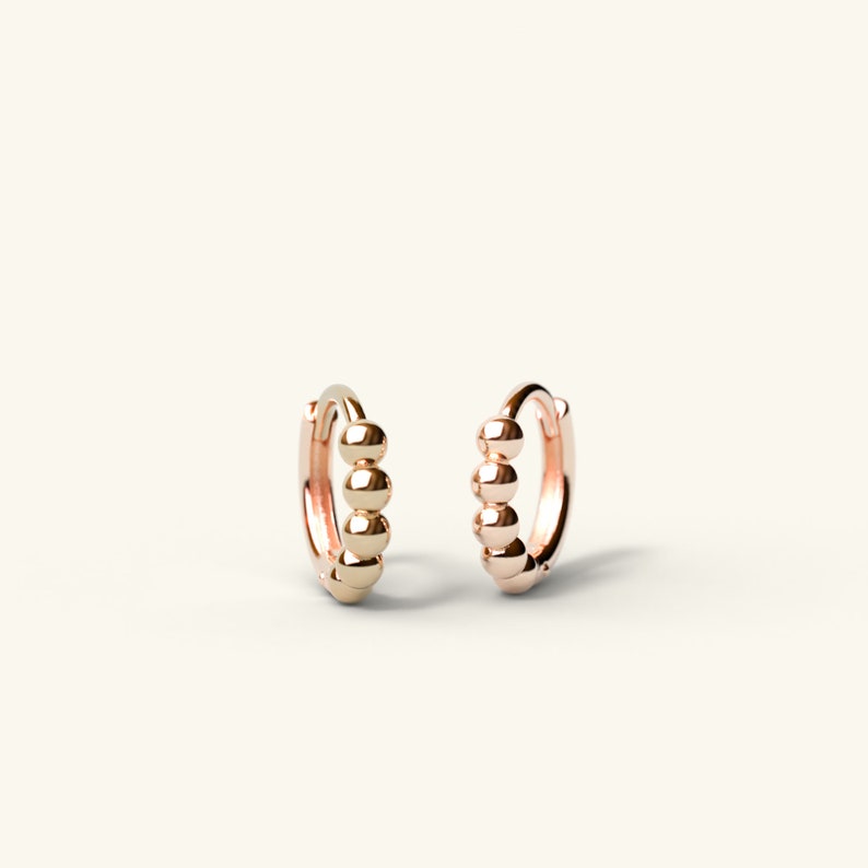 Orope's Beaded Hoop Earrings made with 925 Pure Sterling Silver