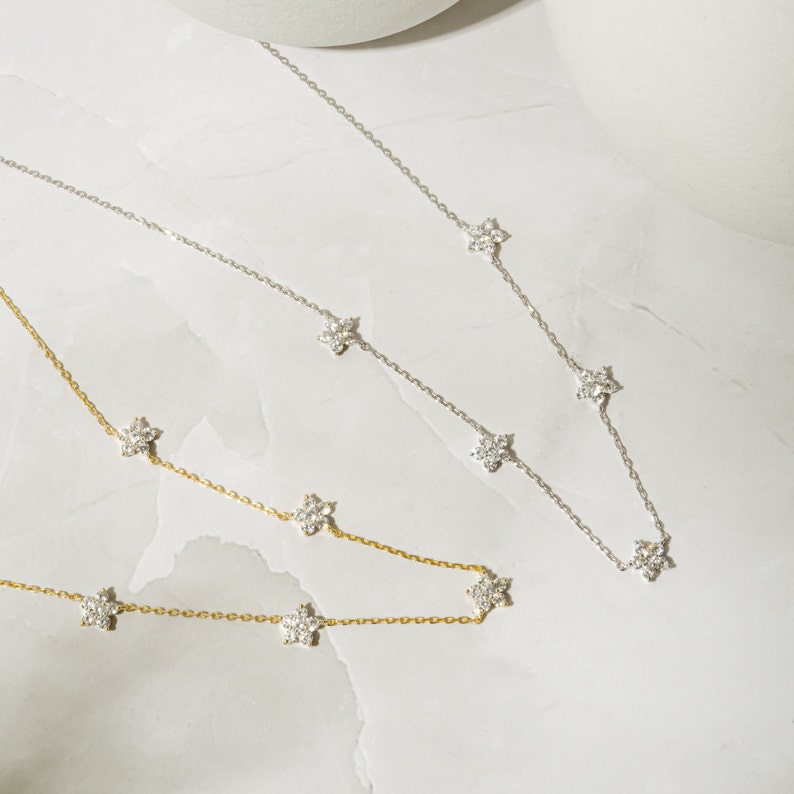 Orope's Flower Daisy Necklace 925 Pure Sterling Silver
