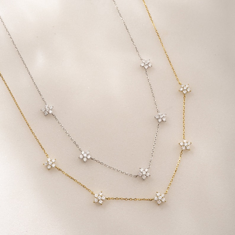 Orope's Flower Daisy Necklace 925 Pure Sterling Silver