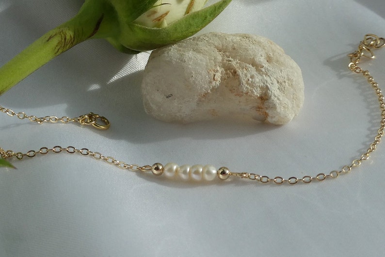 Orope’s Freshwater pearl anklet made with 925 Pure Sterling Silver
