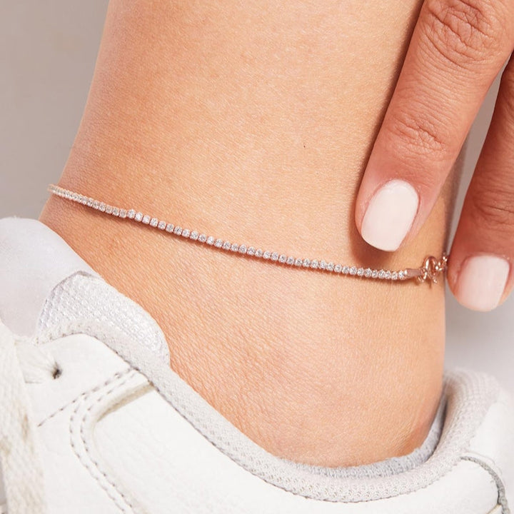 Orope’s Tennis Anklet made with 925 Pure Sterling Silver