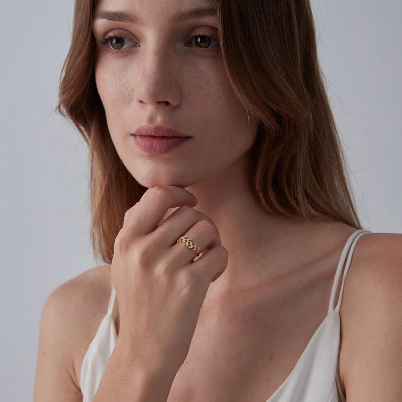 Orope’s Olive Empress Ring made with 925 Pure Sterling Silver