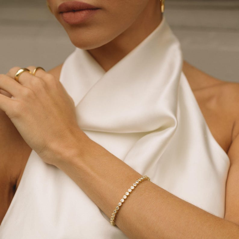 Orope’s Dainty Tennis Bracelet made with 925 Pure Sterling Silver