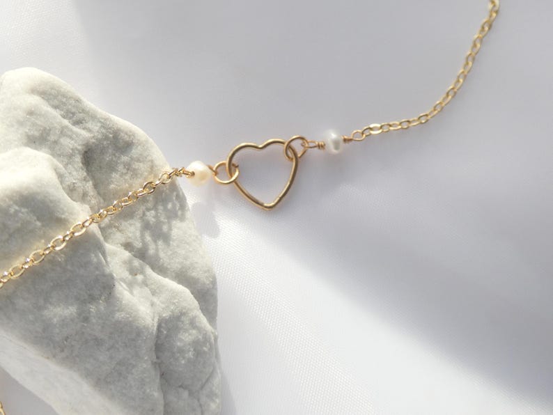Orope's Pearl heart anklet 925 Pure Sterling Silver