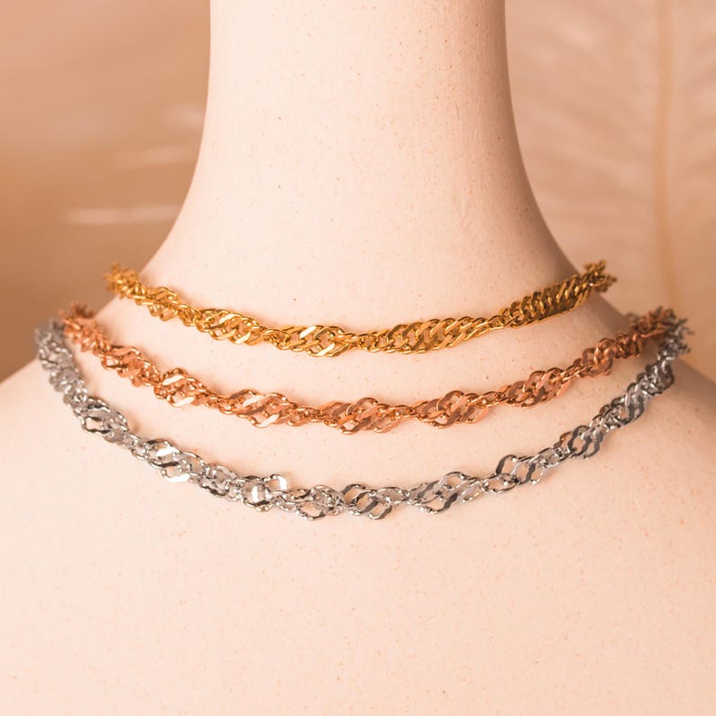 Orope’s Twisted Chain Anklet made with 925 Pure Sterling Silver