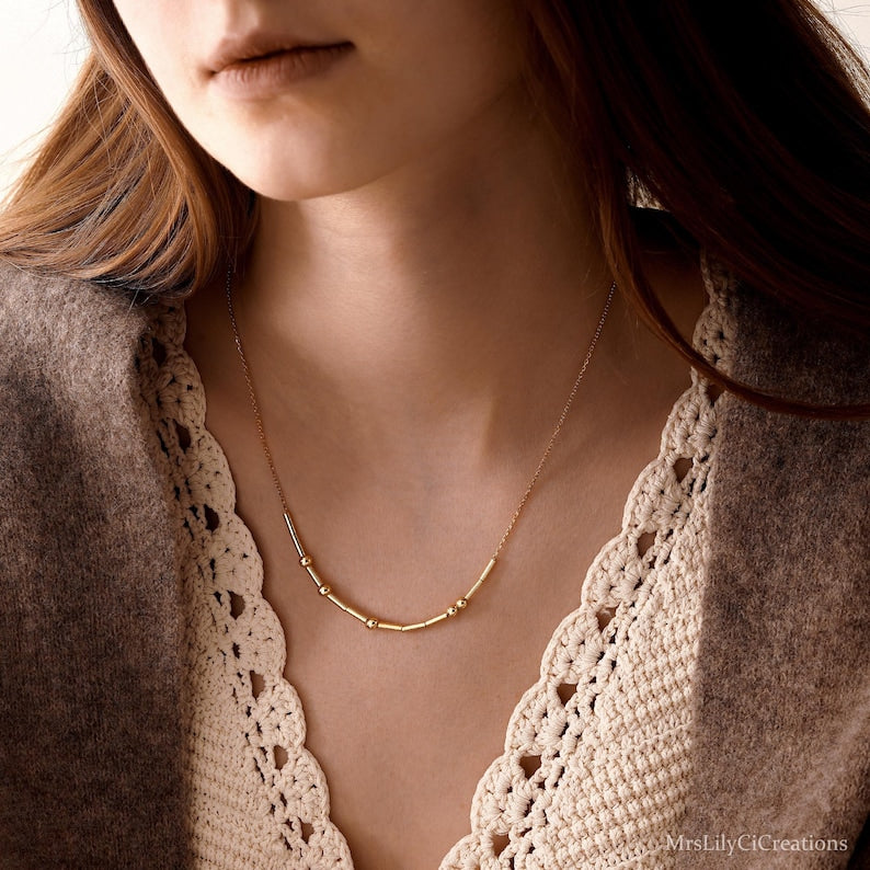 Orope's Morse Code Necklace Made with 925 Pure Sterling Silver