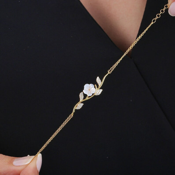 Orope’s Magnolia Flower Passion Bracelet made with 925 Pure Sterling Silver