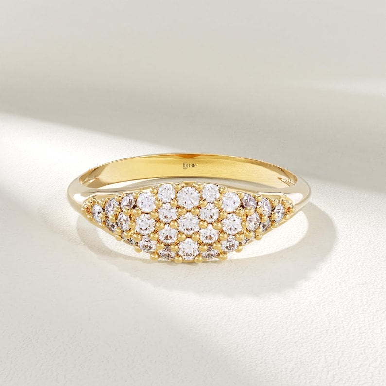 Orope’s Pave Signet Ring made with 925 Pure Sterling Silver