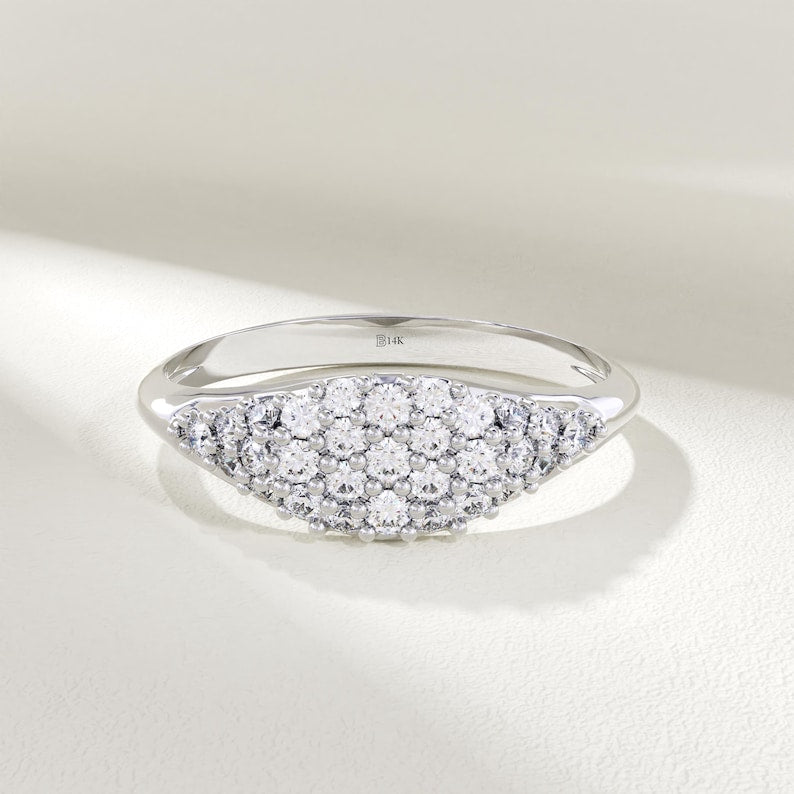 Orope’s Pave Signet Ring made with 925 Pure Sterling Silver