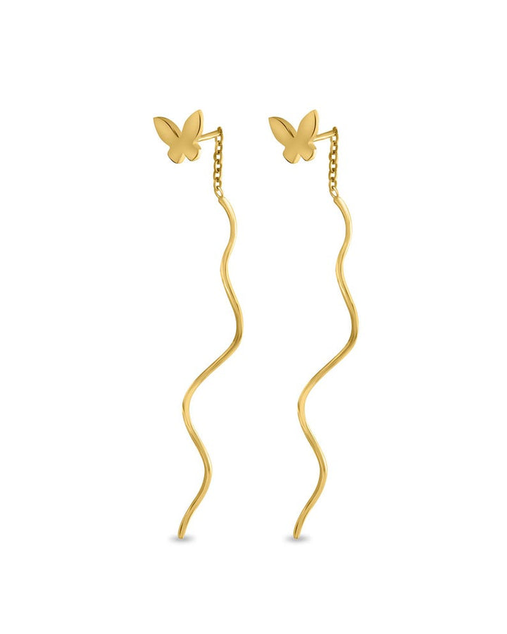 Orope's Butterfly Chain Earring Made With Pure 92.5 Hallmarked Silver