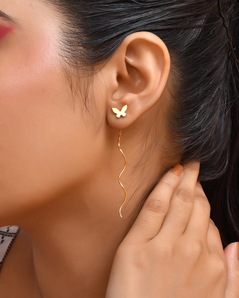 Orope's Butterfly Chain Earring Made With Pure 92.5 Hallmarked Silver