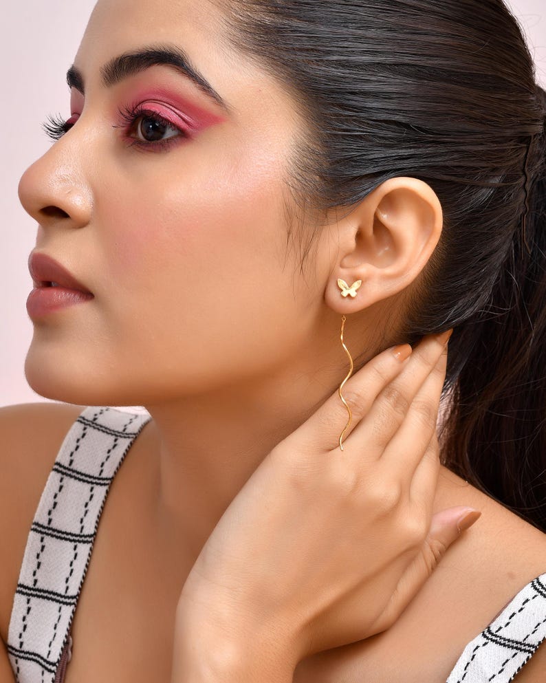 Orope's Butterfly Chain Earring Made With Pure 92.5 Hallmarked Silver